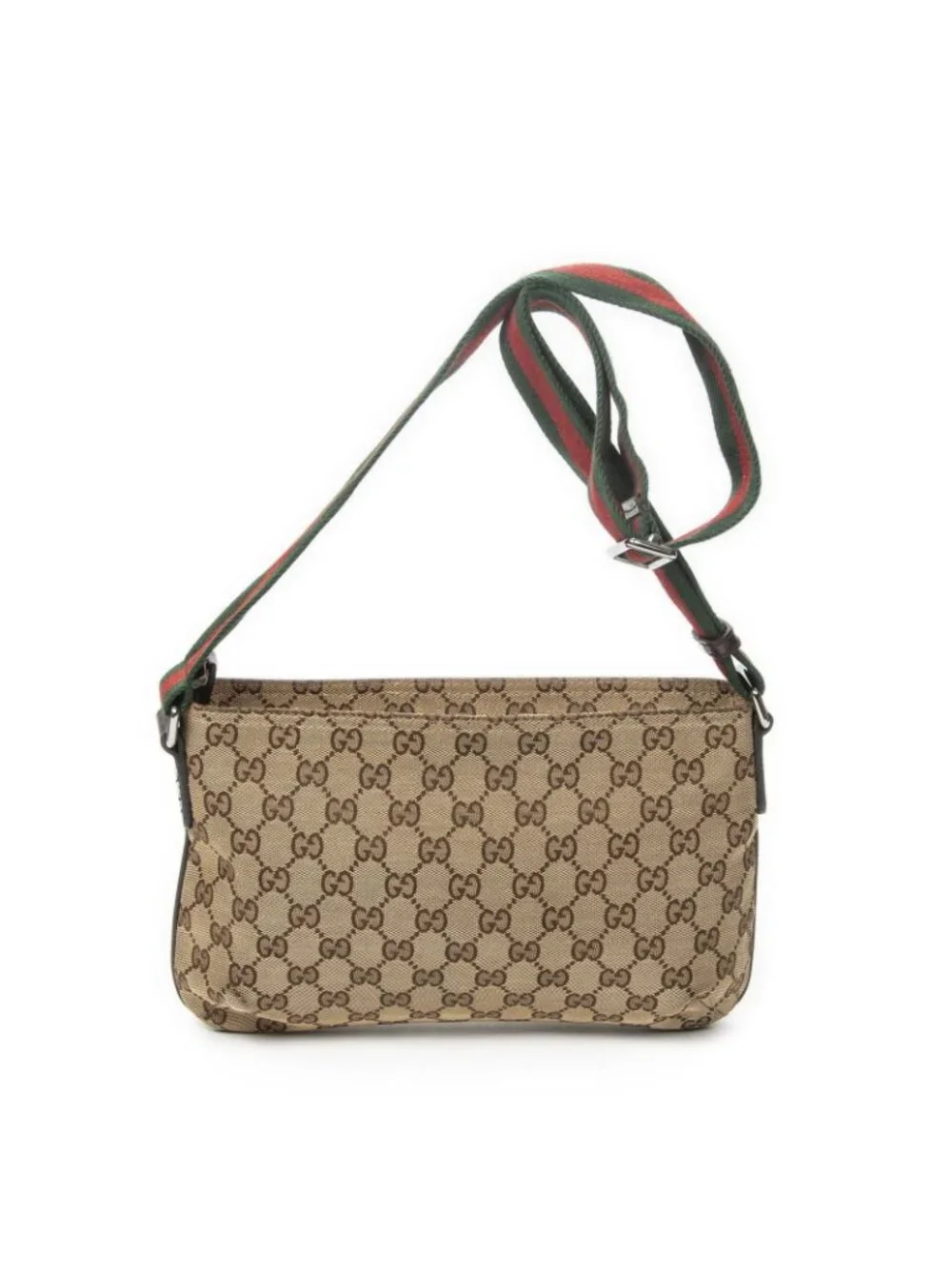 Gucci Mini Zip Crossbody Brown Beige GG Canvas